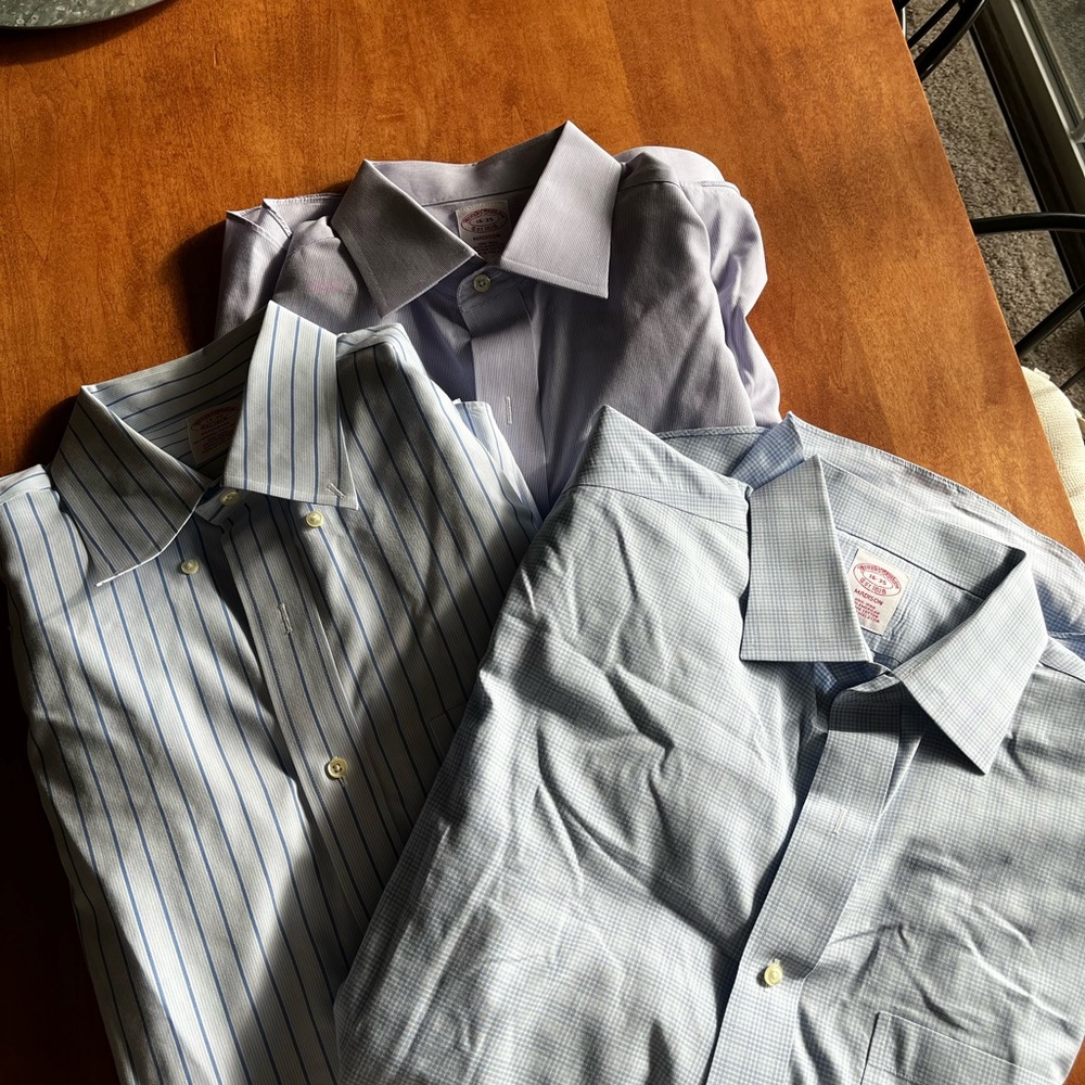Madison Men's Dress Shirt Trio - Blue and Purple